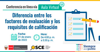 (Conferencia Virtual Gratuita) OSCE: Diferencia entre los factores de evaluación y los requisitos de calificación