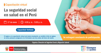  Capacitación virtual gratuita sobre la seguridad social en salud en el Perú