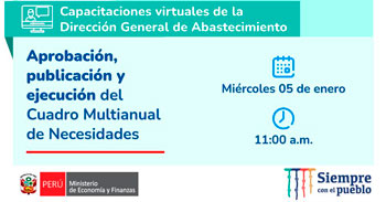 (Capacitación Virtual) MEF: Aprobación, publicación y ejecución del Cuadro Multianual de Necesidades