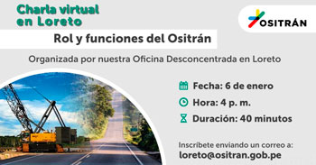 (Charla Virtual Gratuita) OSITRAN: Rol y funciones del Ositrán