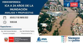 (Conferencia Virtual Gratuita) ANA: Ica a 24 años de la Inundación - Análisis y propuesta