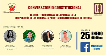 Conversatorio gratuito sobre constitucionalidad de paridad en la composición de Tribunales y Cortes de Justicia