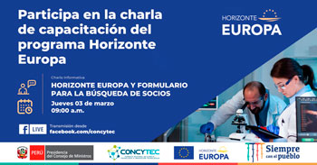 Participa en la charla virtual gratuita de capacitación del programa Horizonte Europa