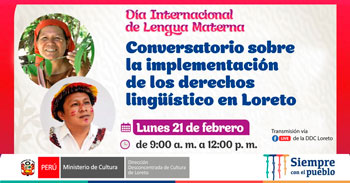 Conversatorio virtual gratuito sobre la implementación de los derechos lingüísticos en Loreto