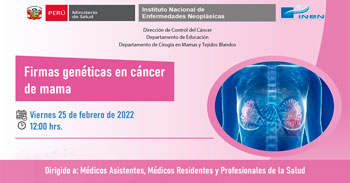 (Capacitación Virtual) INEN: Firmas genéticas en cáncer de mama