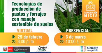 (Capacitación Mixta) INIA: Tecnologías de producción de pastos y forrajes con manejo sostenible de suelos