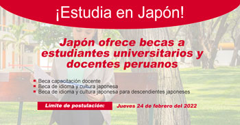 Japón ofrece becas integrales de capacitación a estudiantes universitarios y docentes peruanos