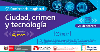 (Conferencia Virtual Gratuita) MINJUS: Ciudad, crimen y tecnología