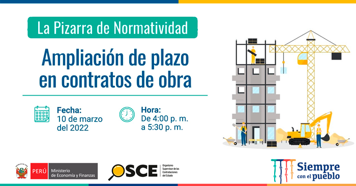 (Webinar Gratuito) OSCE: Ampliación de plazo de contratos de obra