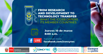 (Conferencia Virtual Gratuita) CONCYTEC: De la investigación y el desarrollo a la transferencia de tecnología