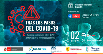 Evento gratuito sobre vigilancia genómica del SARS-CoV-2 en Perú desde la comunidad académica