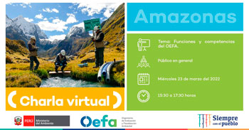 Charla virtual gratuita respecto a las funciones y competencias del OEFA