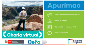 Charla virtual gratuita respecto a las funciones y competencias del OEFA