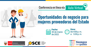 (Conferencia Virtual Gratuita) OSCE: Oportunidades de negocio para mujeres proveedoras del Estado