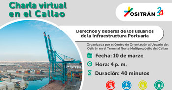 Charla virtual sobre los derechos y deberes de los usuarios de la infraestructura portuaria