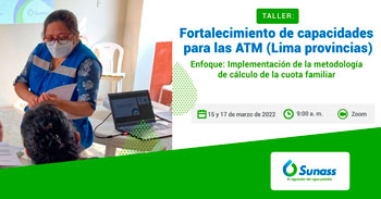 (Taller Virtual) SUNASS: Implementación de la metodología de cálculo de la cuota familiar