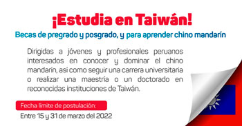 Taiwán ofrece becas de pregrado y posgrado, y para aprender chino mandarín