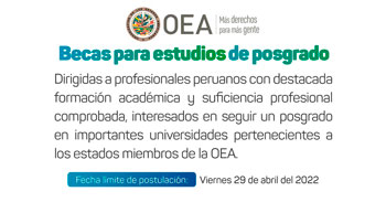 Becas de la OEA para realizar estudios de posgrado en alguno de los países miembros de la OEA