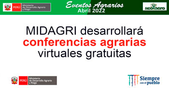 MIDAGRI desarrollará Conferencias Agrarios Virtuales Gratuitas 