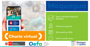 (Charla Virtual Gratuita) OEFA: Aplicativo reporta residuos