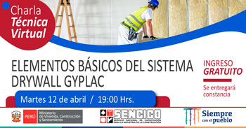 (Charla Virtual Gratuita) SENCICO: Elementos básicos del Drywall Gyplac