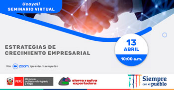 Sierra y selva exportadora ofrece seminario virtual de estrategias de crecimiento empresarial