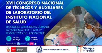 Participa del XVII Congreso nacional gratuito de técnicos y auxiliares de laboratorio del Instituto Nacional de Salud