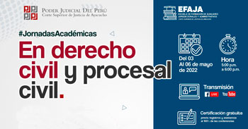 Participa de las jornadas académicas gratuitas en Derecho civil y procesal civil