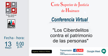 Conferencia virtual gratuita acerca de los ciberdelitos contra el patrimonio de las personas