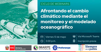 Participa del webinar: Afrontando el cambio climático mediante el monitoreo y el modelado oceanográfico