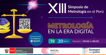 INACAL te invita a participar del XIII Simposio Virtual de metrología en el Perú