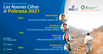 INEI te invita a participar del dialogo virtual respecto a las nuevas cifras de pobreza 2021