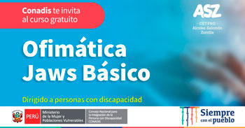 (Curso Virtual Gratuito) CONADIS: Ofimática Jaws básico