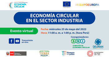 Evento virtual gratuito sobre economía circular en el sector industria
