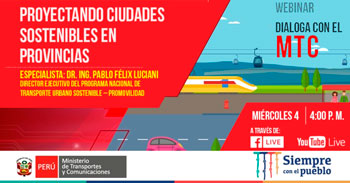 (Webinar Gratuito) MTC: Proyectando ciudades sostenibles en provincias