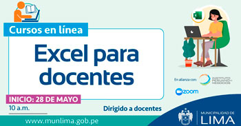 La Municipalidad de Lima ofrece curso virtual gratuito de excel para Docentes