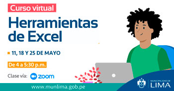 La Municipalidad de Lima te invita al curso virtual sobre herramientas de Excel