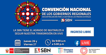 SBN te invita a la convención nacional virtual gratuita de Gobiernos Regionales