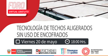 (Foro Virtual Gratuito) SENCICO: Tecnología de techos aligerados sin uso de encofrados