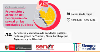 (Conferencia Virtual Gratuita) SERVIR: Prevención y atención del hostigamiento sexual en las entidades públicas