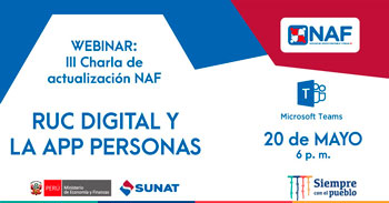 (Webinar Gratuito) SUNAT: Ruc digital y la App personas