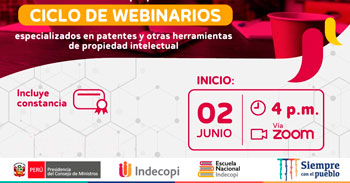 INDECOPI lanza Ciclo de webinarios especializados en patentes y otras herramientas de propiedad intelectual