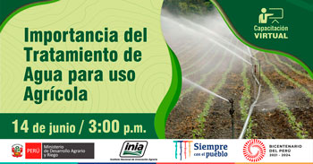 (Capacitación Virtual Gratuita) INIA: Importancia del tratamiento de agua para uso agrícola
