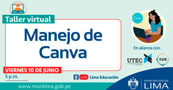 Lima Educación te invita al taller virtual gratuito de manejo de Canva