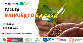 El Ministerio del Ambiente te invita al taller virtual gratuito de biohuerto en casa