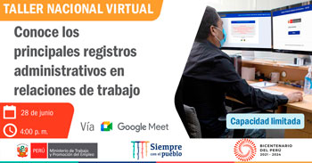 Participa del taller virtual gratuito y conoce los principales registros administrativos en relaciones de trabajo