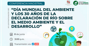 Conferencia gratuita sobre el día mundial del ambiente y los 30 años de la declaración de Río sobre el medio ambiente