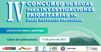 Sernanp lanza el IV Concurso de becas para investigaciones prioritarias en áreas naturales protegidas