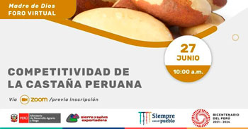 Conéctate a la transmisión del seminario gratuito sobre la competitividad de la castaña peruana