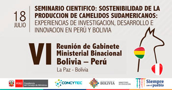 CONCYTEC te invita a participar del seminario virtual sobre sostenibilidad de la producción de camélidos sudamericanos